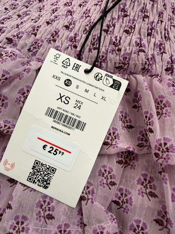 Bershka Purple floral mini skirt