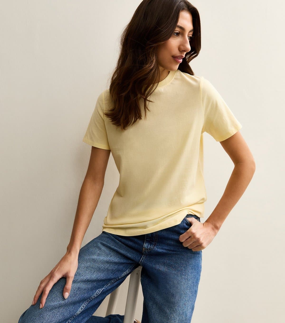 New Look Women's TallLight Yellow Regular T-Shirt New Look