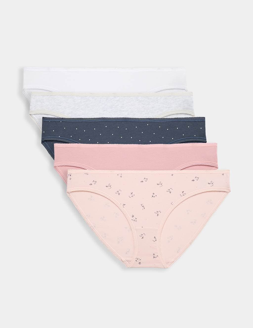Marks & Spencer M&S 5pk Cotton Lycra® Bikini Knickers Nightshade