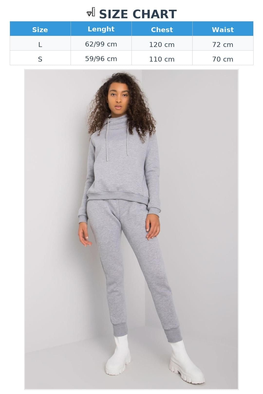 Love Lace Love Lace Women's Hooded Sweatshirt & Trousers Tracksuit in Grey - 4