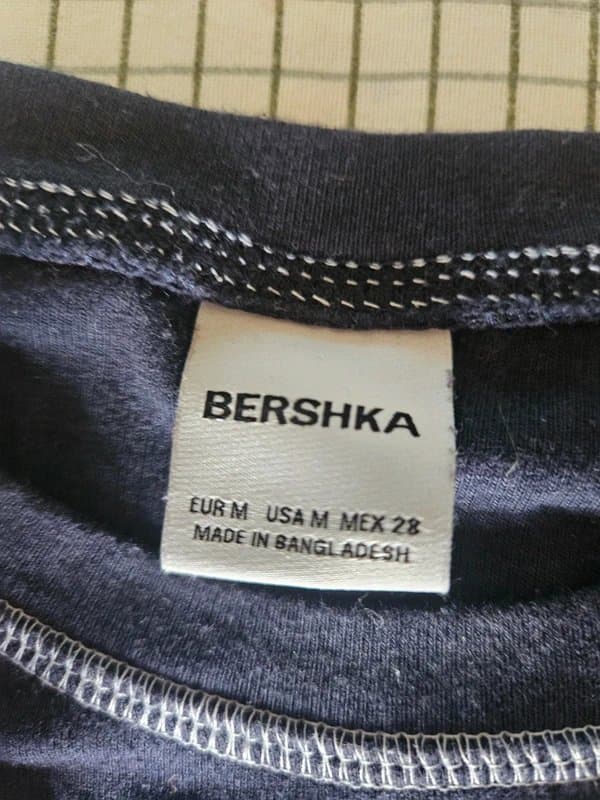 Bershka Navy streetsyle long sleeve top