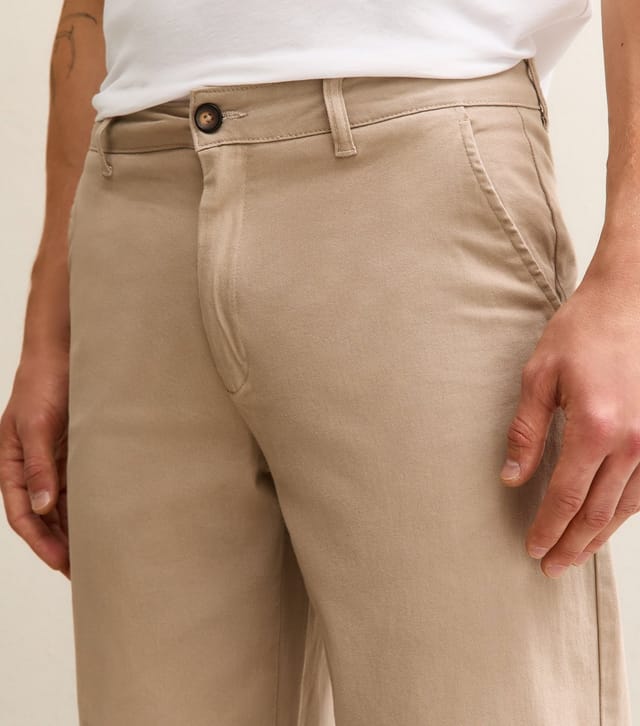 New Look Men's Stone Relaxed Straight Leg Chino Trousers New Look - 2