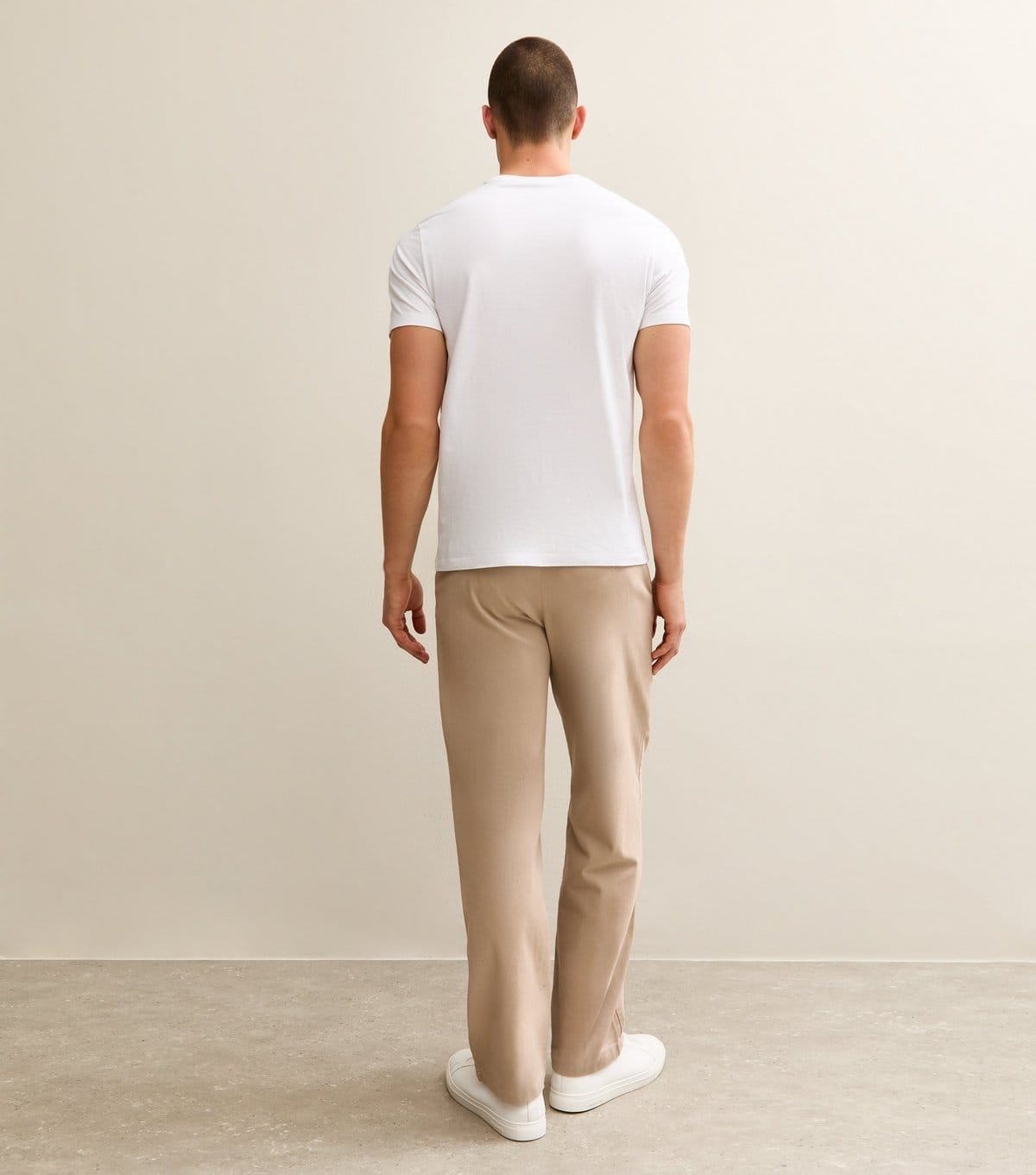 New Look Men's Stone Relaxed Straight Leg Chino Trousers New Look - 4