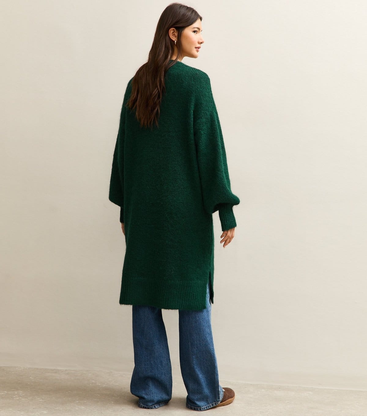 Sunshine Soul Women's Dark Green Longline Cardigan Sunshine Soul New Look - 4