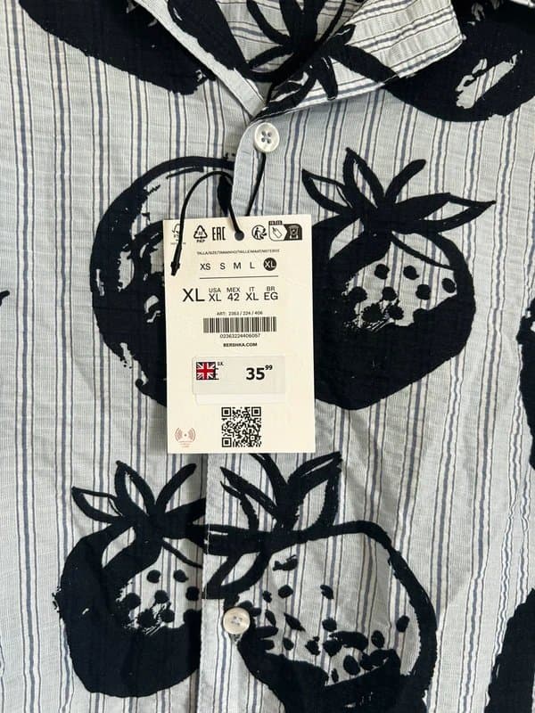 Bershka Brand new Bershka fruit graphic blue shirt