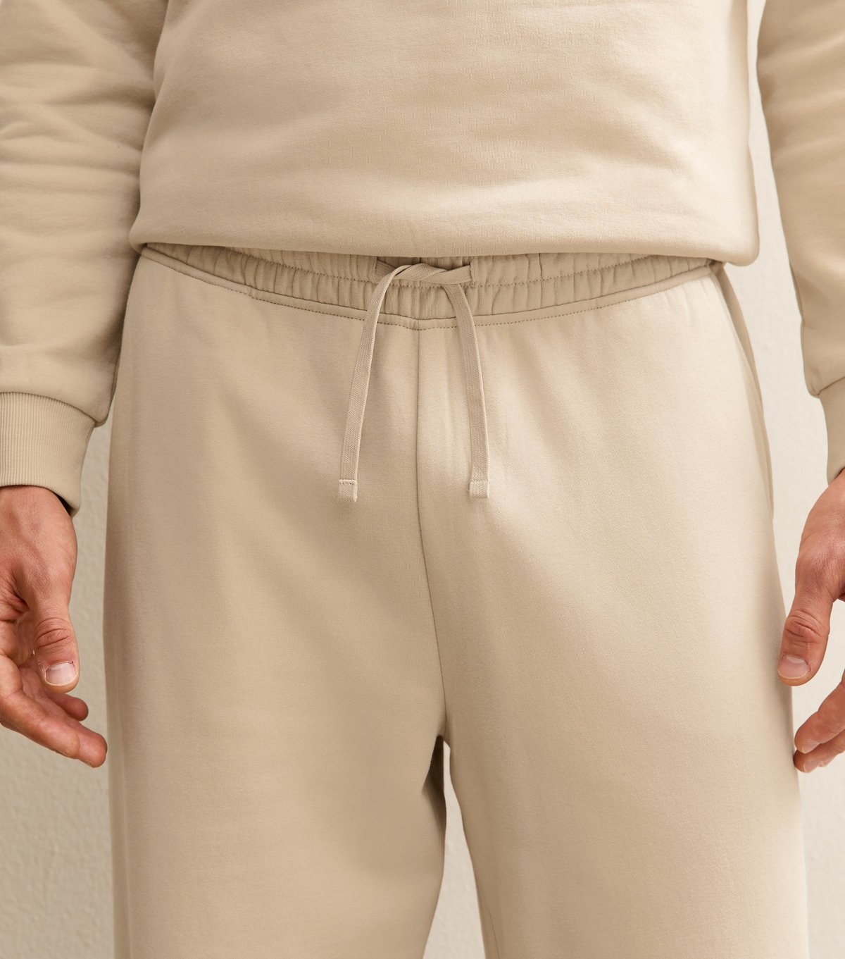 New Look Men's Stone Oversized Cuffed Ankle Joggers New Look - 3