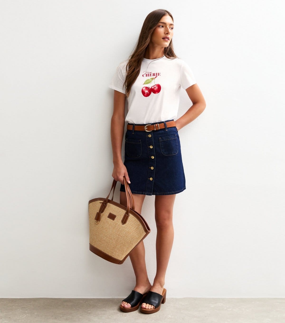 New Look Women's White Mon Cherie Cherry Print T-Shirt New Look - 4