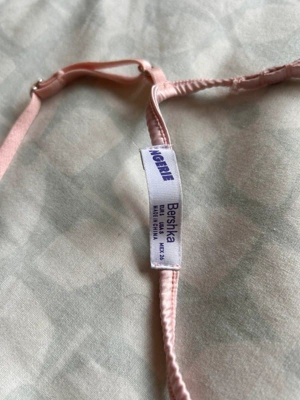 Bershka Pink silk lace bra