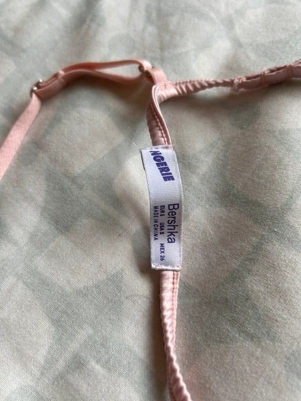 Bershka Pink Silk Lace Bra