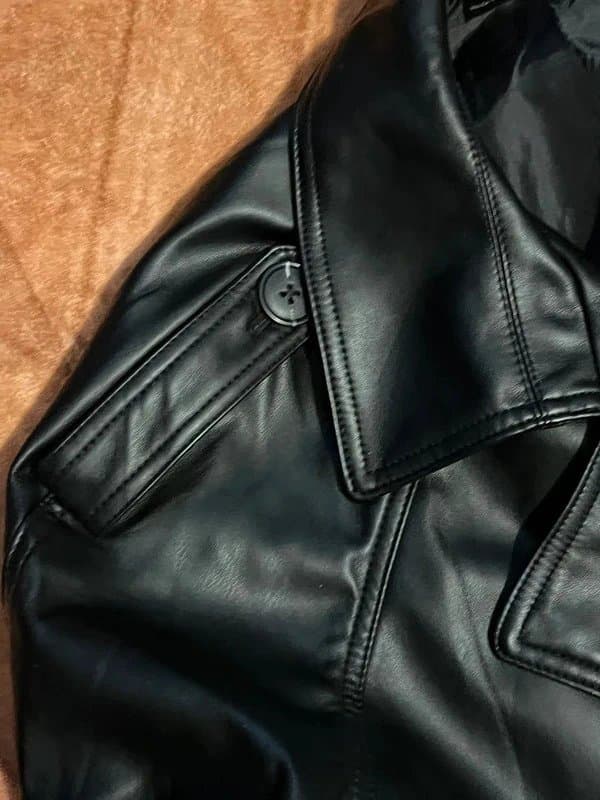 ASOS Design ASOS design faux leather trench coat oversized