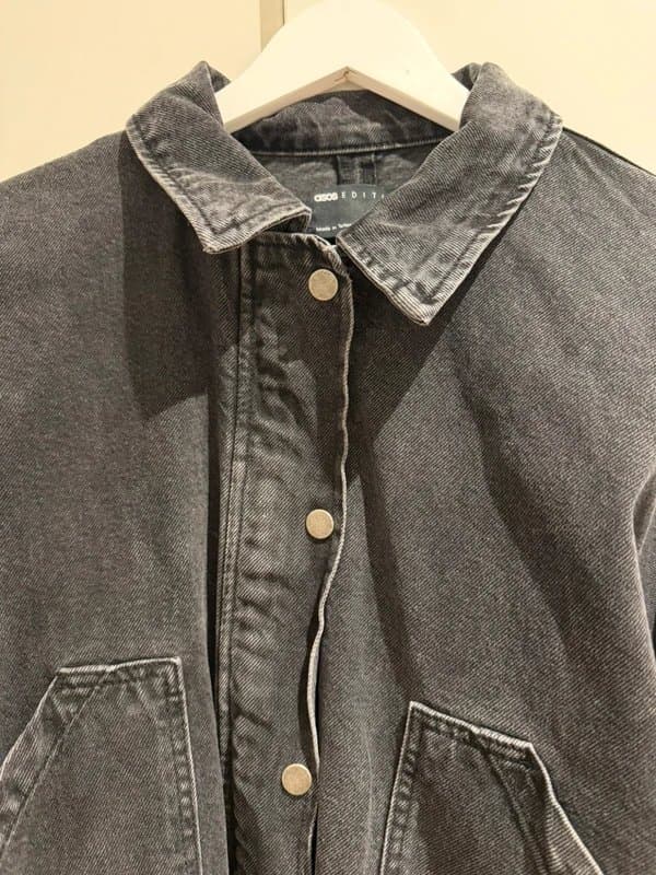 ASOS ASOS denim shacket in washed black