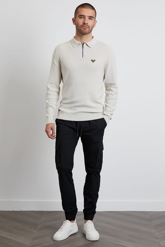 Threadbare Threadbare Men's 'Prince' Cotton Cuffed Cargo Trousers in Black - 3