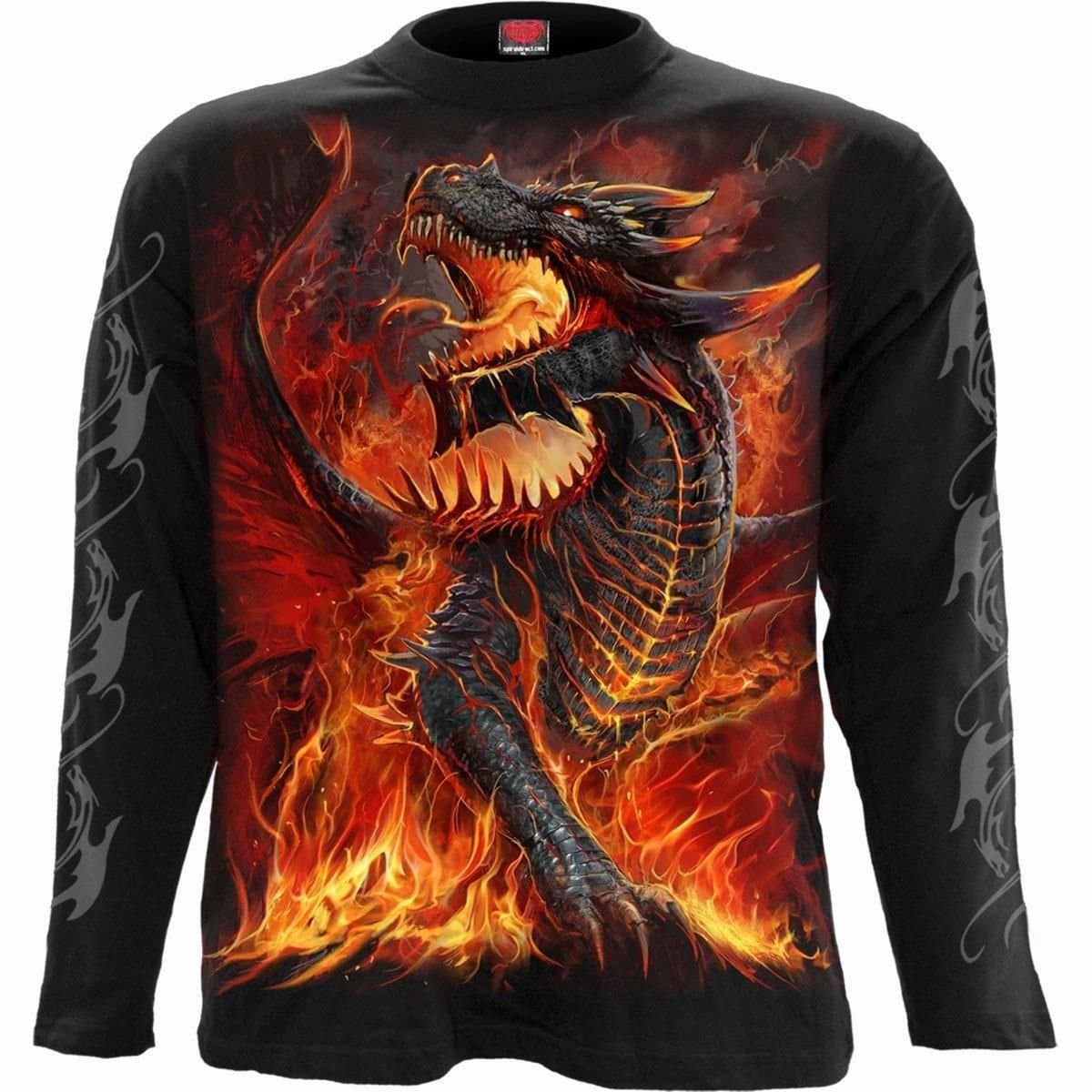 Spiral Spiral Men's DRACONIS - Longsleeve T-Shirt Black