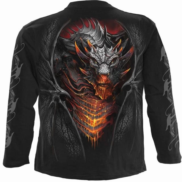 Spiral Spiral Men's DRACONIS - Longsleeve T-Shirt Black - 2