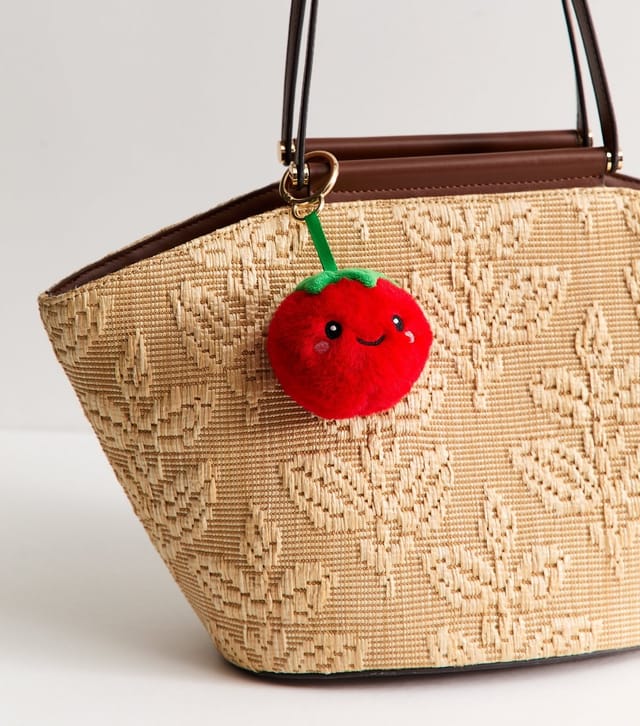 New Look Bright Red Plush Tomato Bag Charm New Look - 2