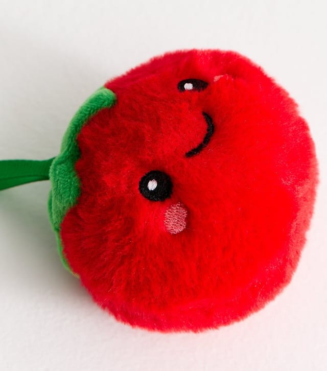 New Look Bright Red Plush Tomato Bag Charm New Look - 3