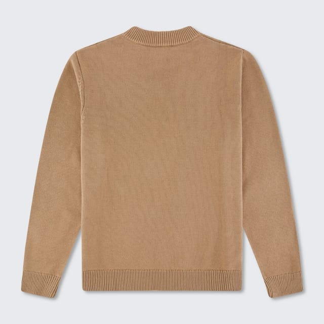Walker & Hunt Walker & Hunt Men's Braxton Crewneck in Light Brown - 3