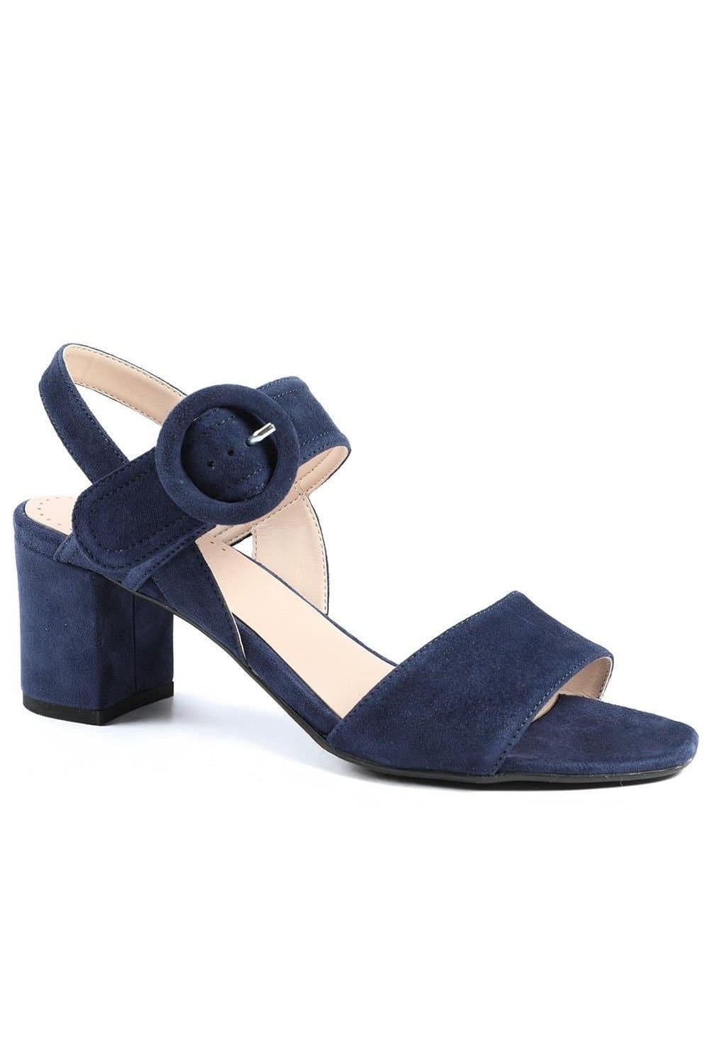 Jones Bootmaker Jones Bootmaker Navy Leather Block Heel Sandals