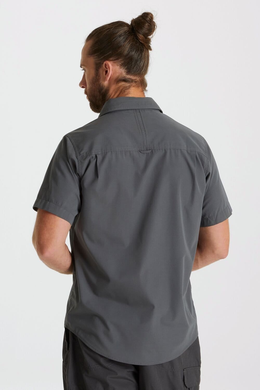 Craghoppers Craghoppers Men's NosiDefense Cotton-Blend 'Kiwi' Short Sleeve Shirt in Dark Grey - 4
