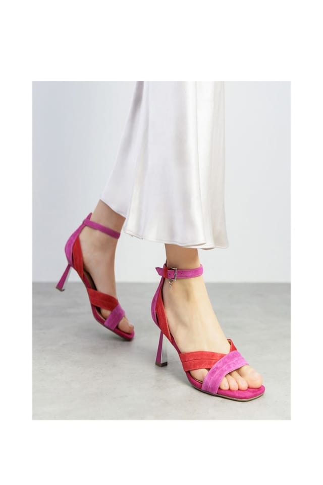 Moda In Pelle Moda In Pelle Women's 'Livelia' Suede Heeled Sandals in Pink - 2