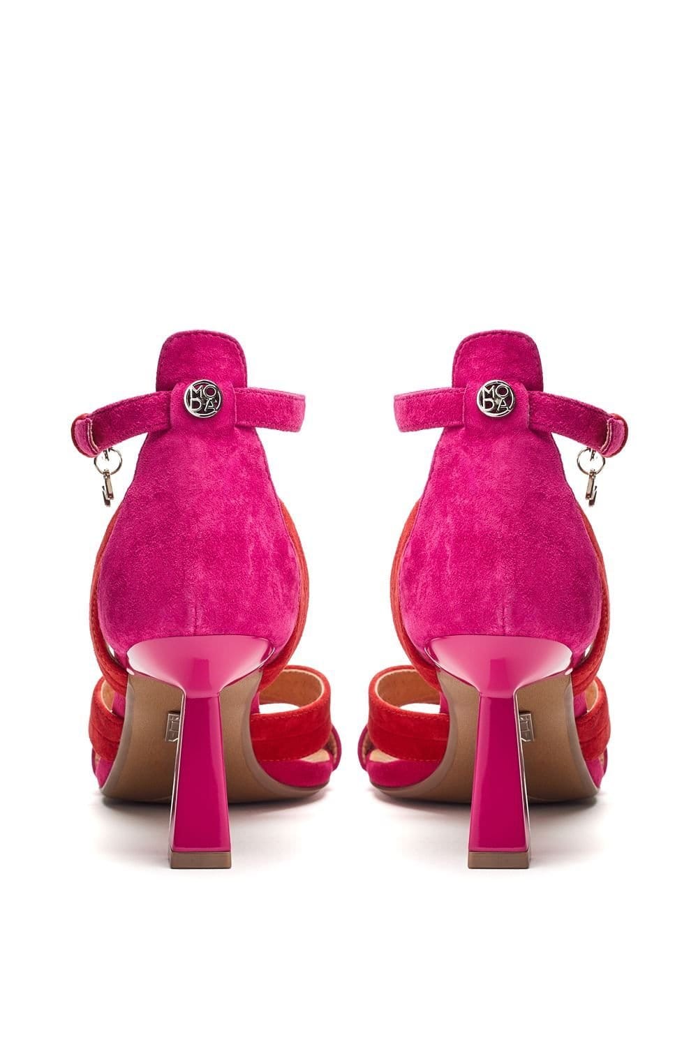 Moda In Pelle Moda In Pelle Women's 'Livelia' Suede Heeled Sandals in Pink - 4