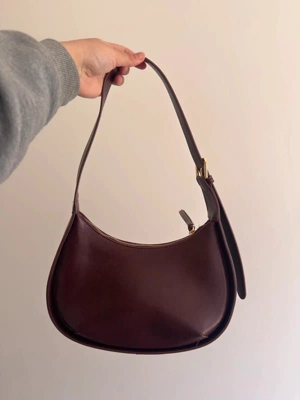 ASOS Burgundy Half Moon Shoulder bag