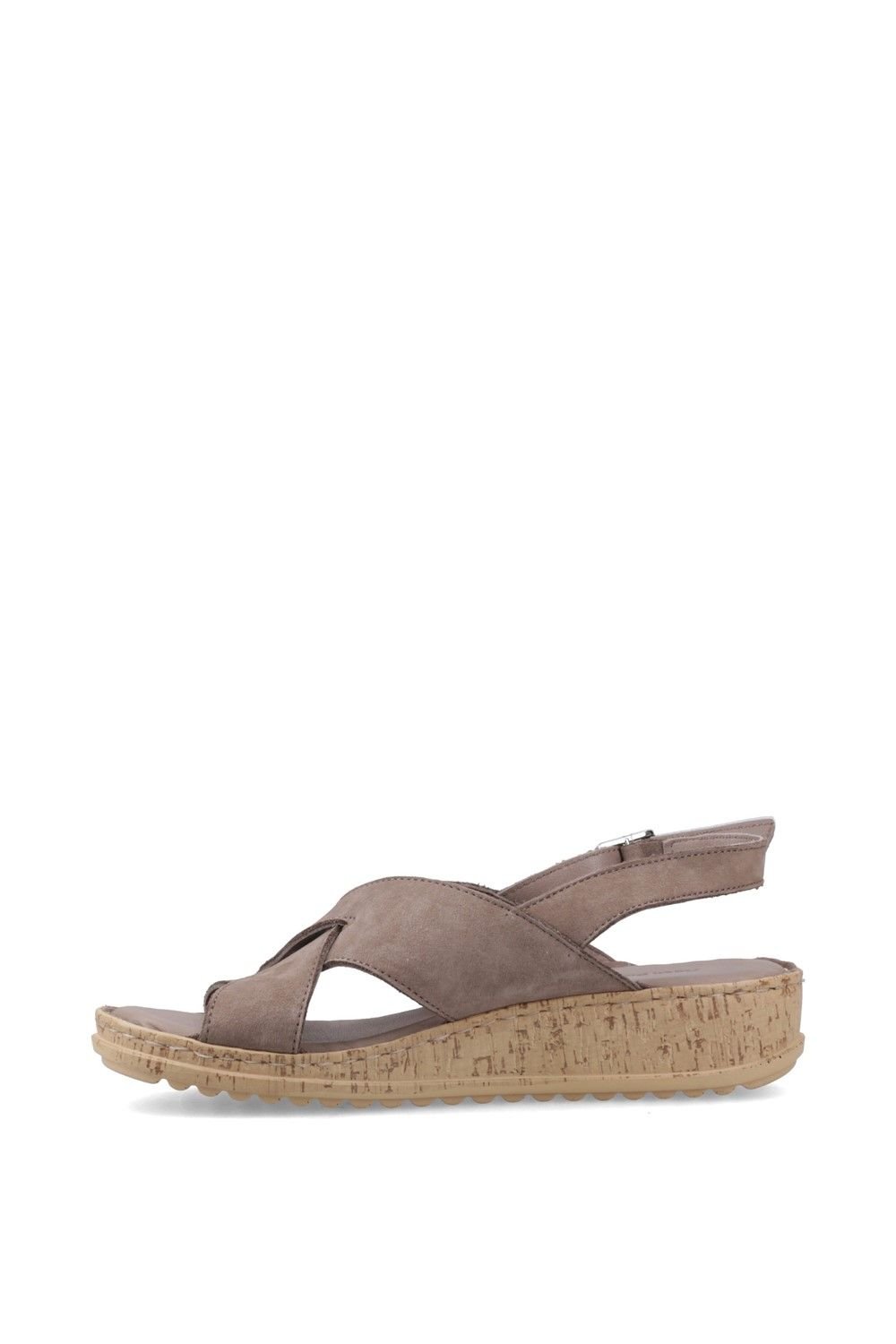 Hush Puppies Hush Puppies Women's Elena Cross Over Wedge Sandal in Taupe - 4