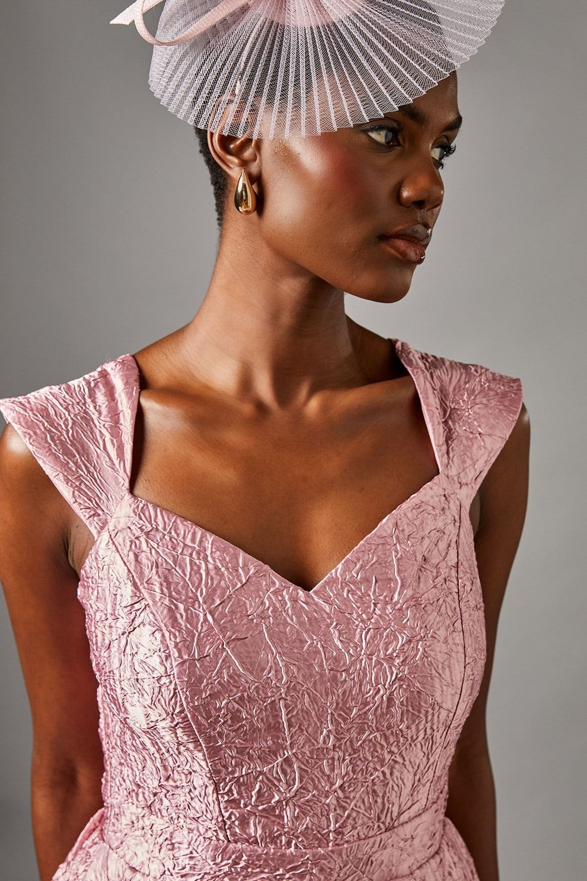 Coast Coast Women's Sweetheart Jacquard Midi Dress in Blush - 4