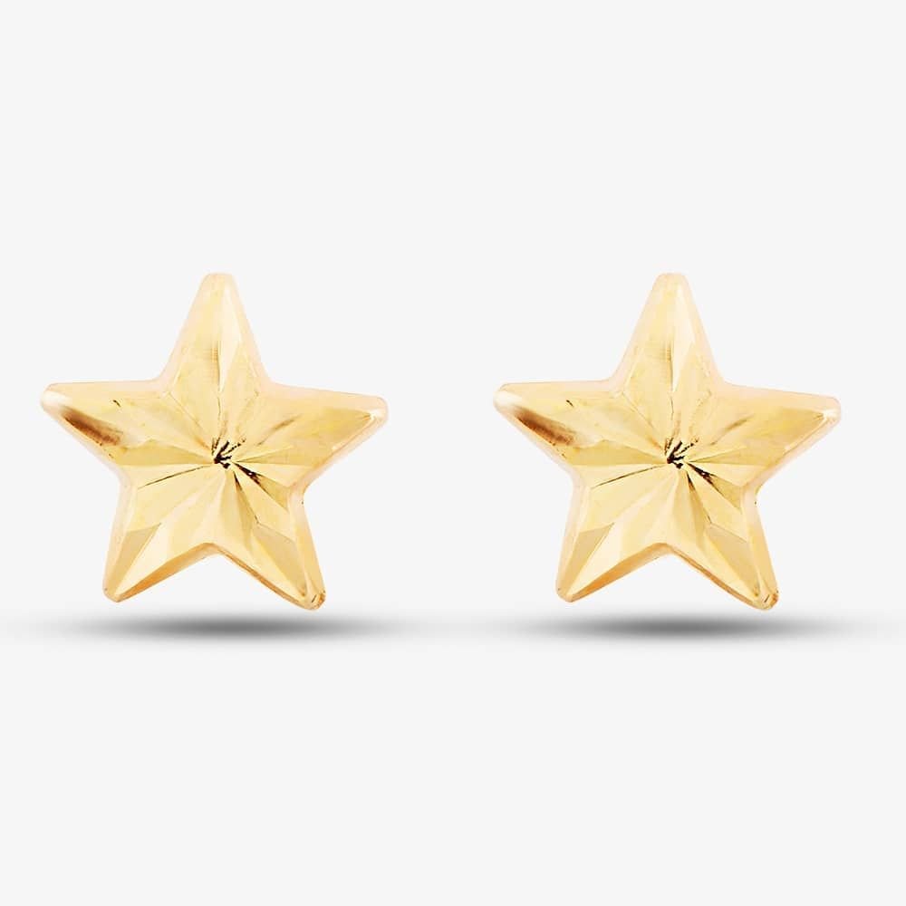 T.H.Baker T.H.Baker Women's 9ct Yellow Gold Star Stud Earrings 1551483 - 3