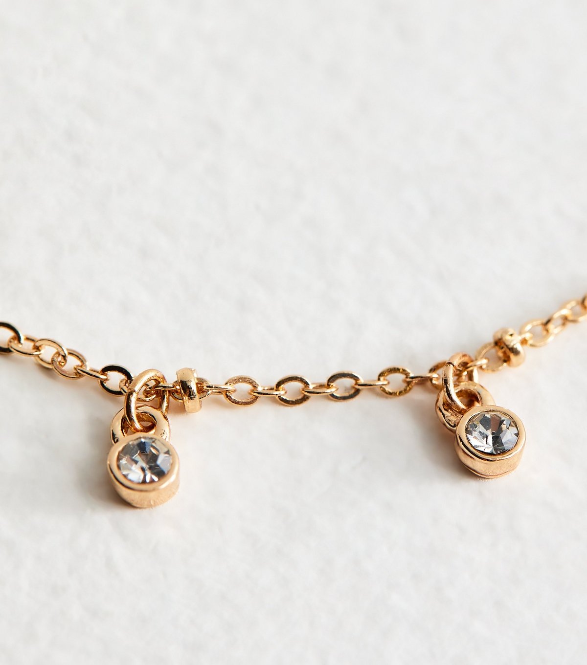 New Look Gold Tone Diamante Charm Bracelet New Look - 4