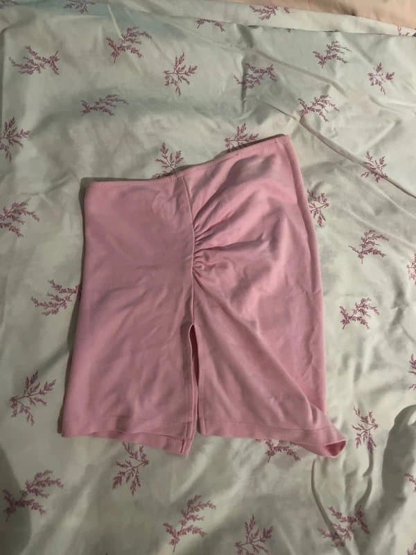 Bershka Pink ruched bandeau top