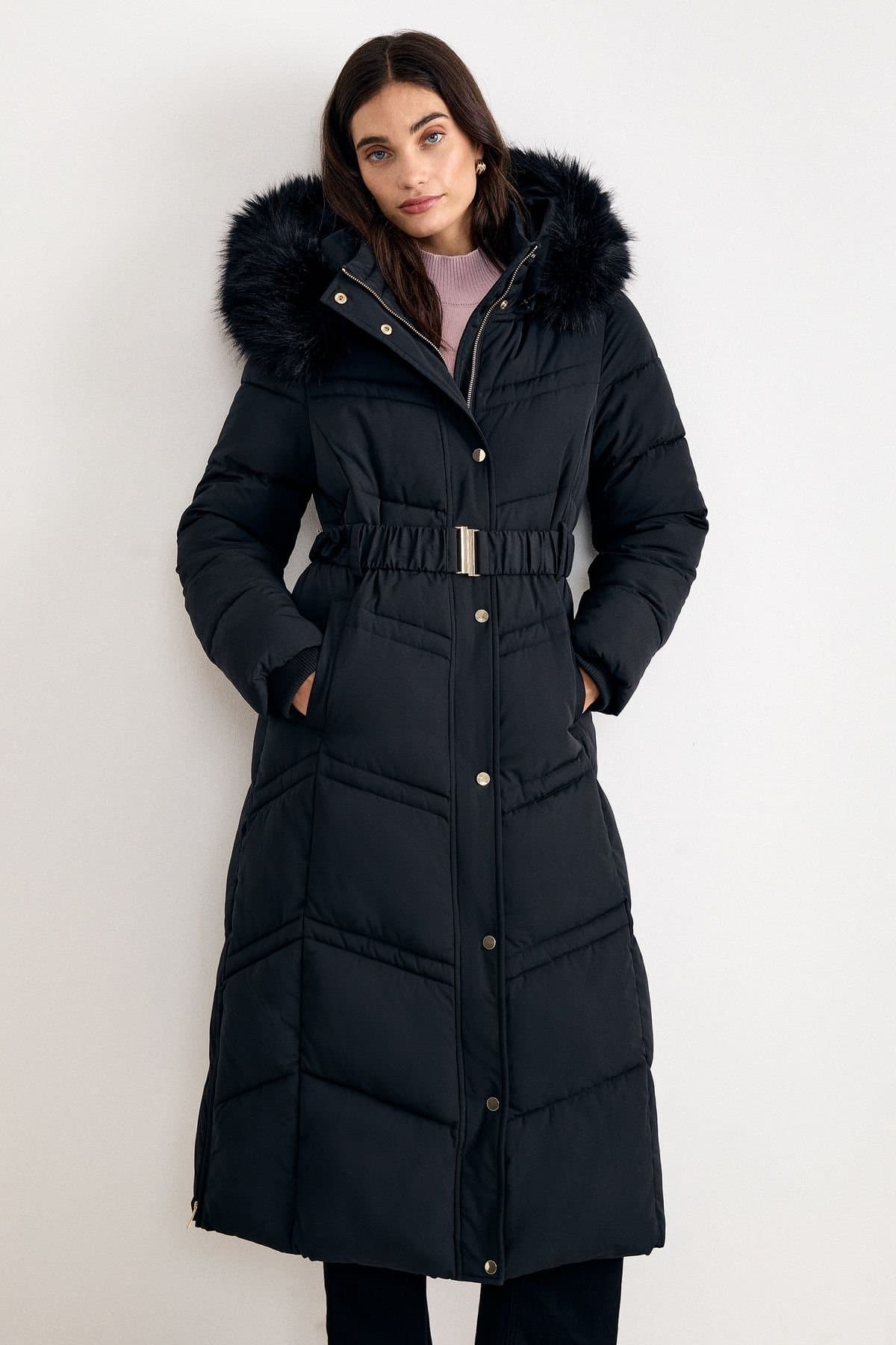Phase Eight Phase Eight Women's Dixie Maxi Puffer Jacket in Black