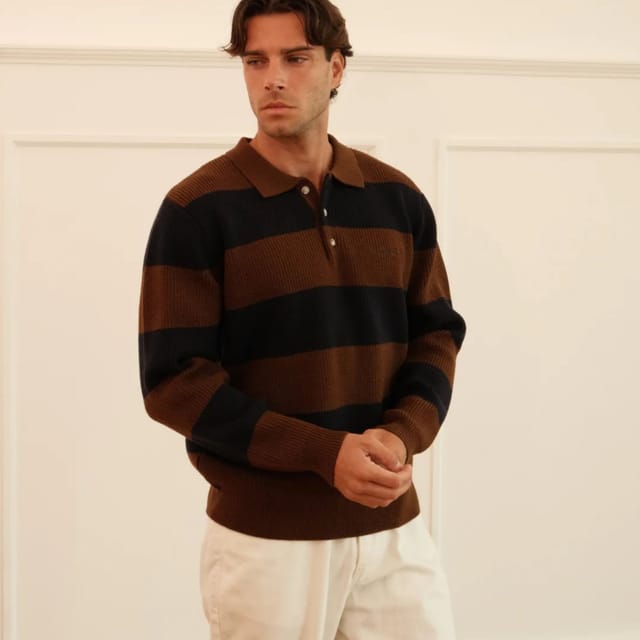 Walker & Hunt Walker & Hunt Men's Lando Knit in Brown - 3