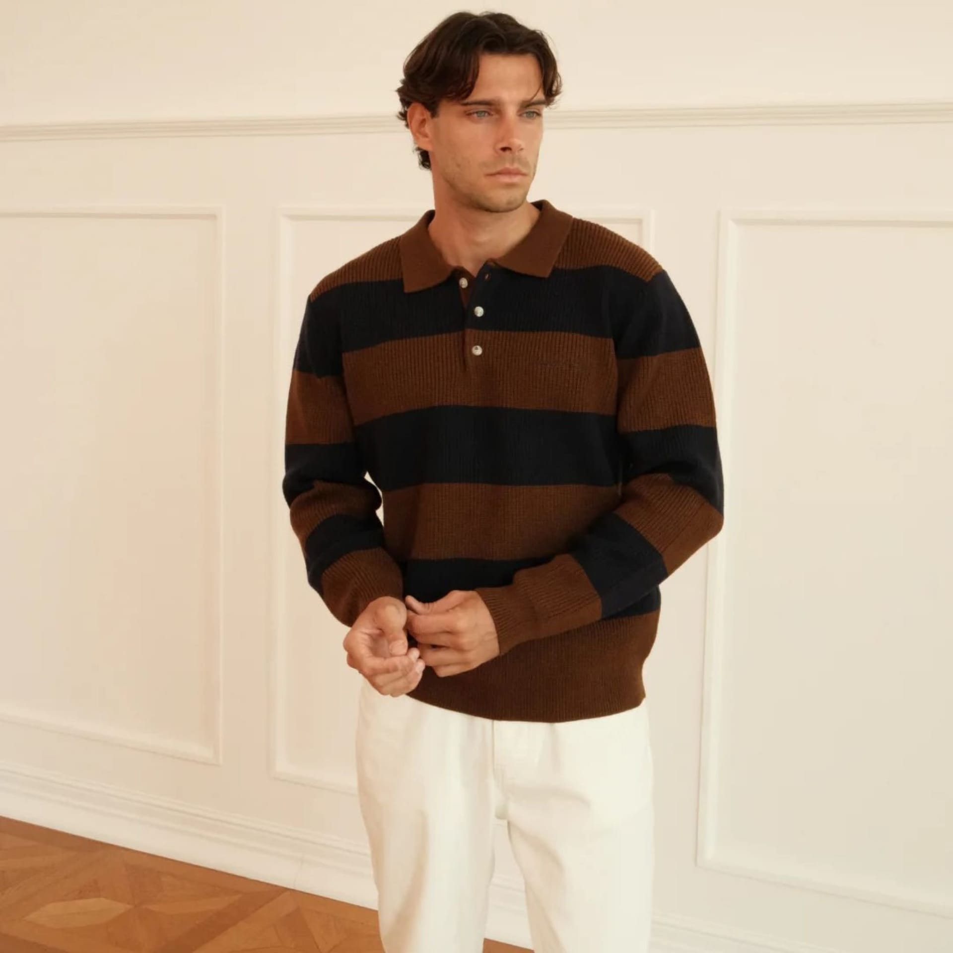 Walker & Hunt Walker & Hunt Men's Lando Knit in Brown - 4