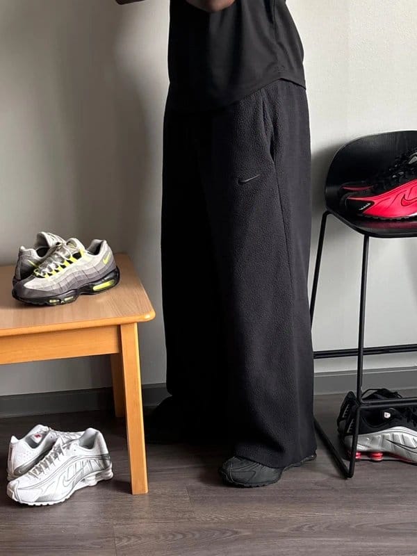 Nike Nike NRG solo swoosh baggy "Sherpa" wide leg streetwear joggers - 1