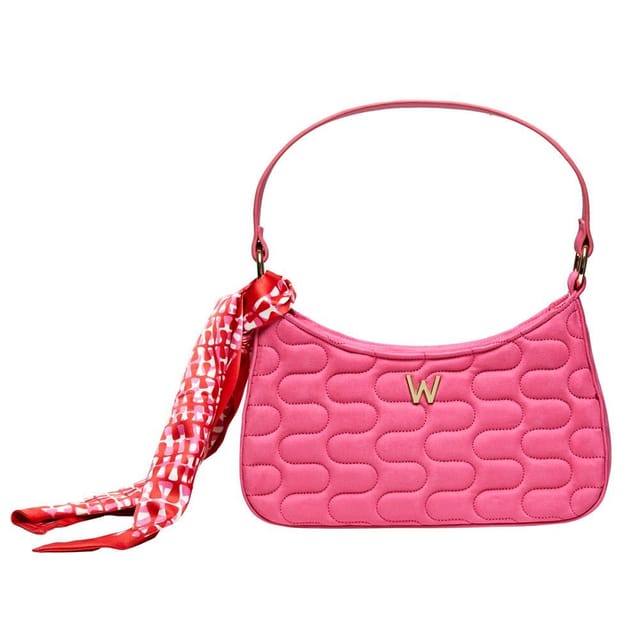 Wolf WOLF Women's Mimi Swirl Shoulder Bag with Scarf in Pink - 2