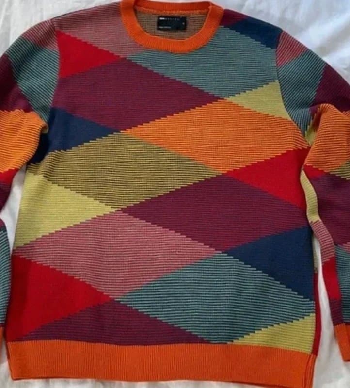 ASOS Design ASOS Design ombre check crewneck jumper XL