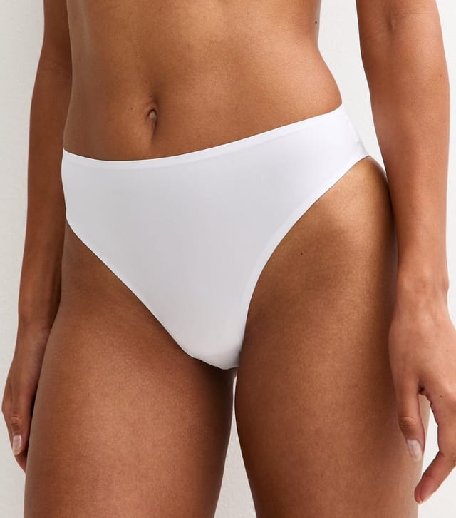 New Look Women's White Bonded High Waist Brazilian Briefs New Look - 3