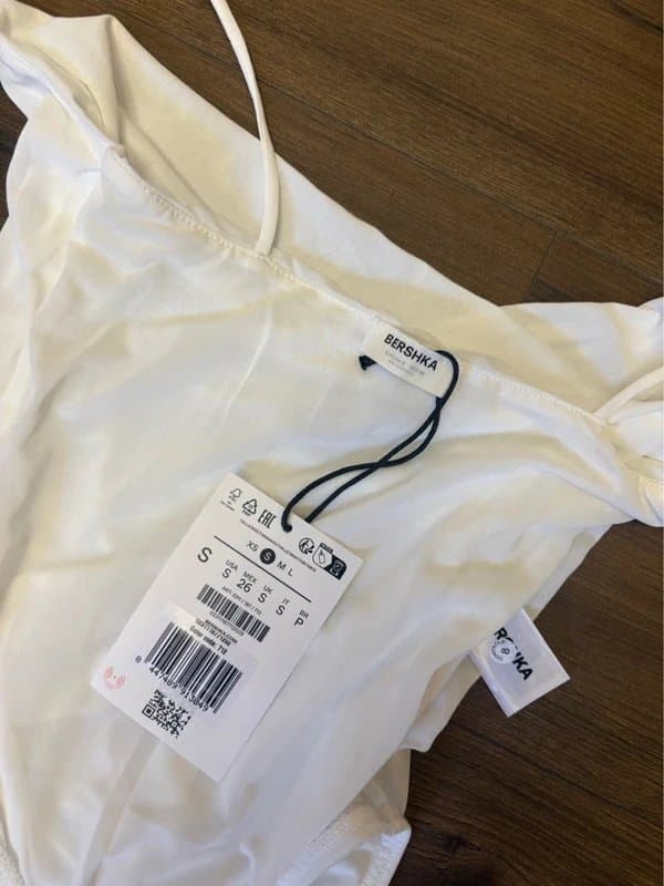 Bershka White body suit top