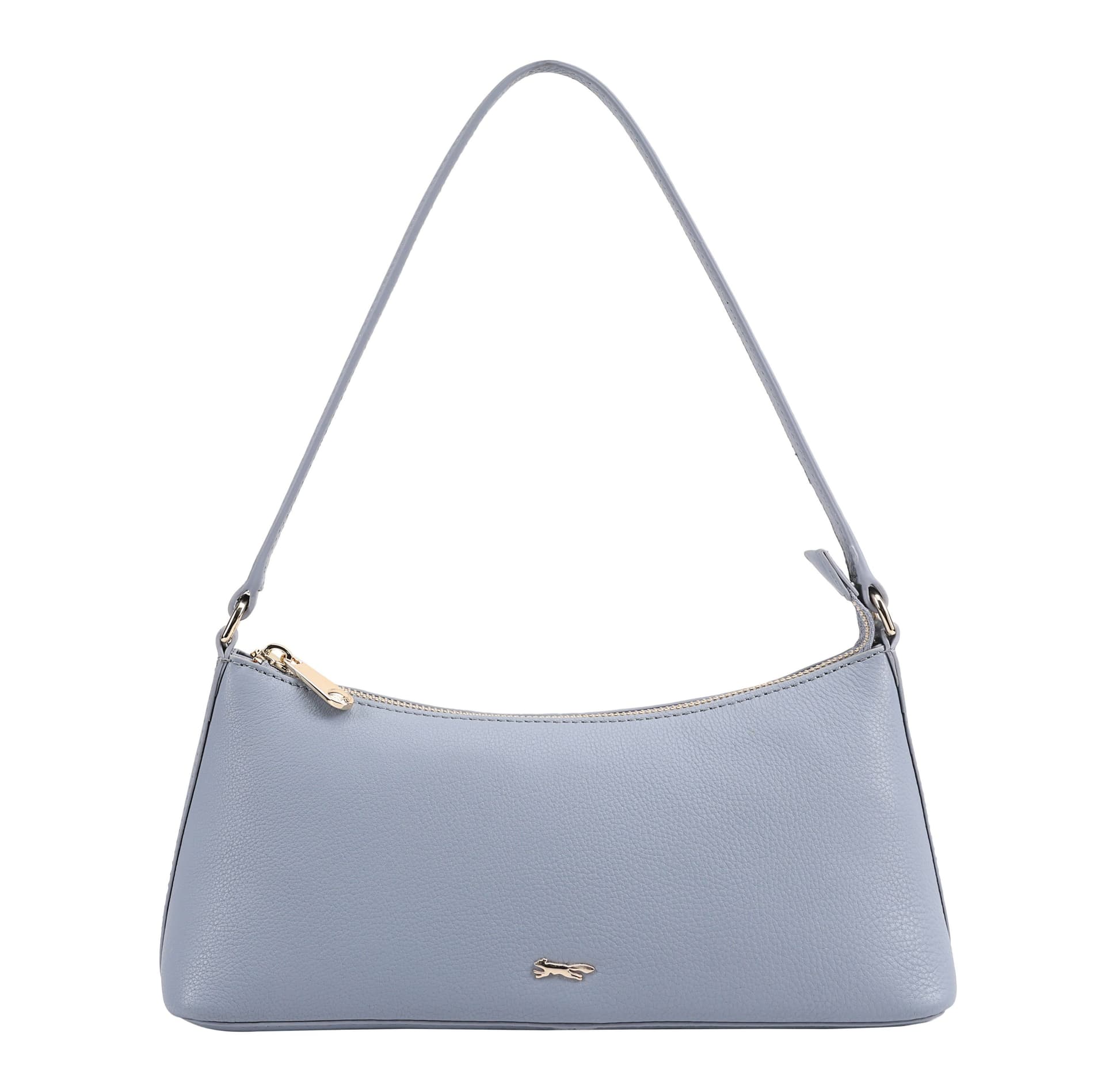 Paul Costelloe Paul Costelloe Women's Zoey Leather Shoulder Bag in Light Blue