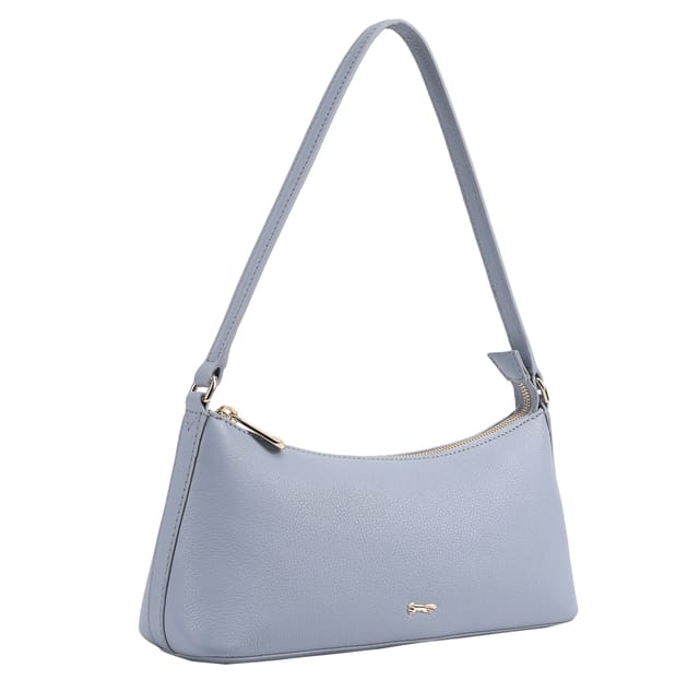 Paul Costelloe Paul Costelloe Women's Zoey Leather Shoulder Bag in Light Blue - 2
