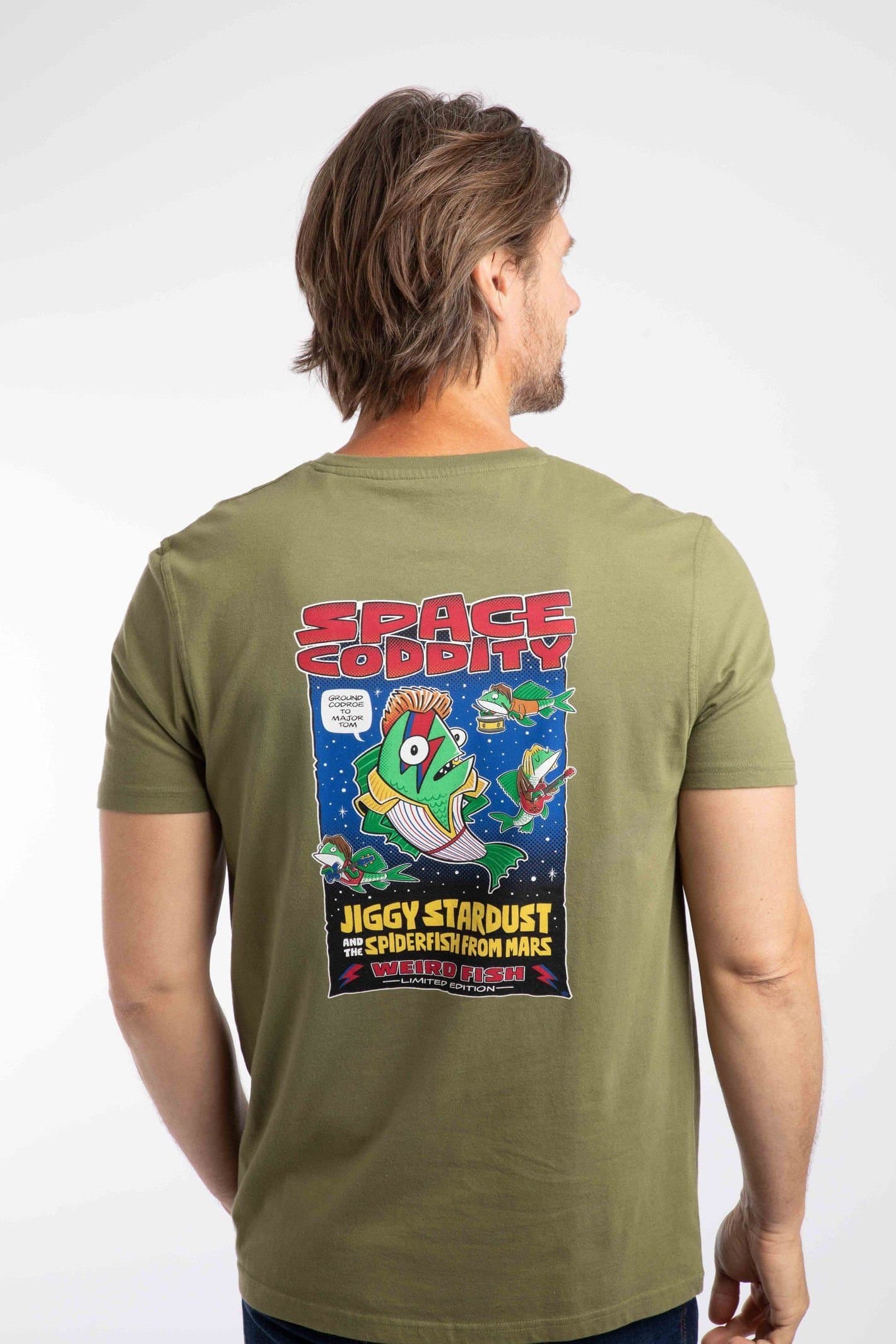 Weird Fish Weird Fish Men's Space Coddity Artist T-Shirt in Light Green