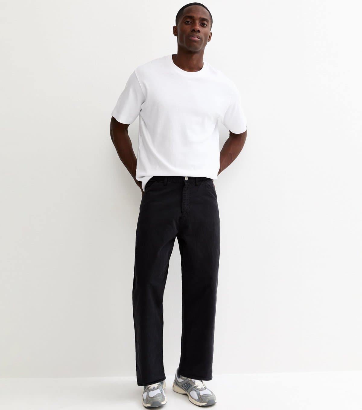 jack & jones Men's Black Regular Faded Straight Leg Jeans Jack & Jones New Look