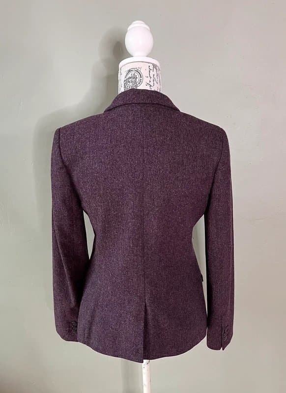 Jack Wills Jack Wills Blazer Size 10 100% Wool Tweed Jacket Maroon Burgundy Stylish VGC
