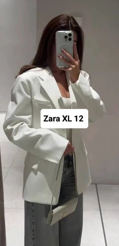 Zara ZARA Zara XL 12 14  Zara White Blazer