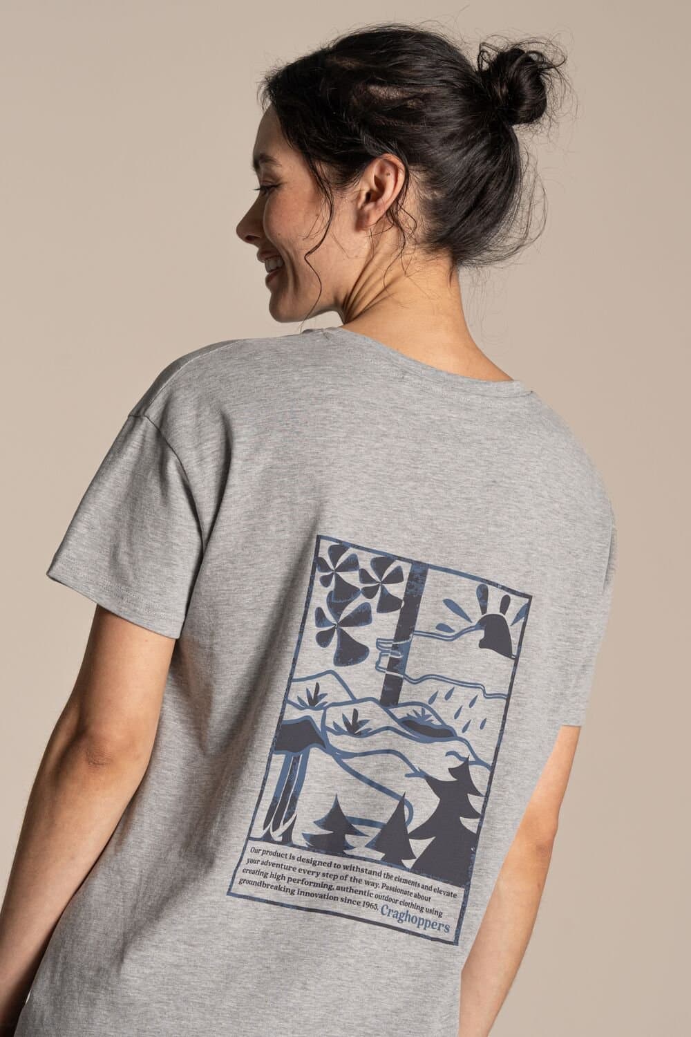 Craghoppers Craghoppers Men's Elements T-shirt in Light Grey