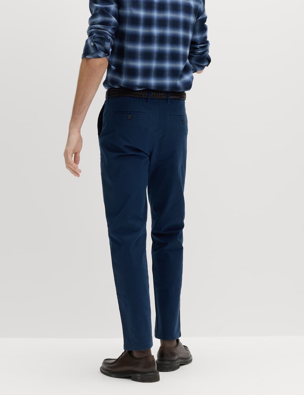 Marks & Spencer M&S Regular Fit Stretch Chinos Dark Marine - 4