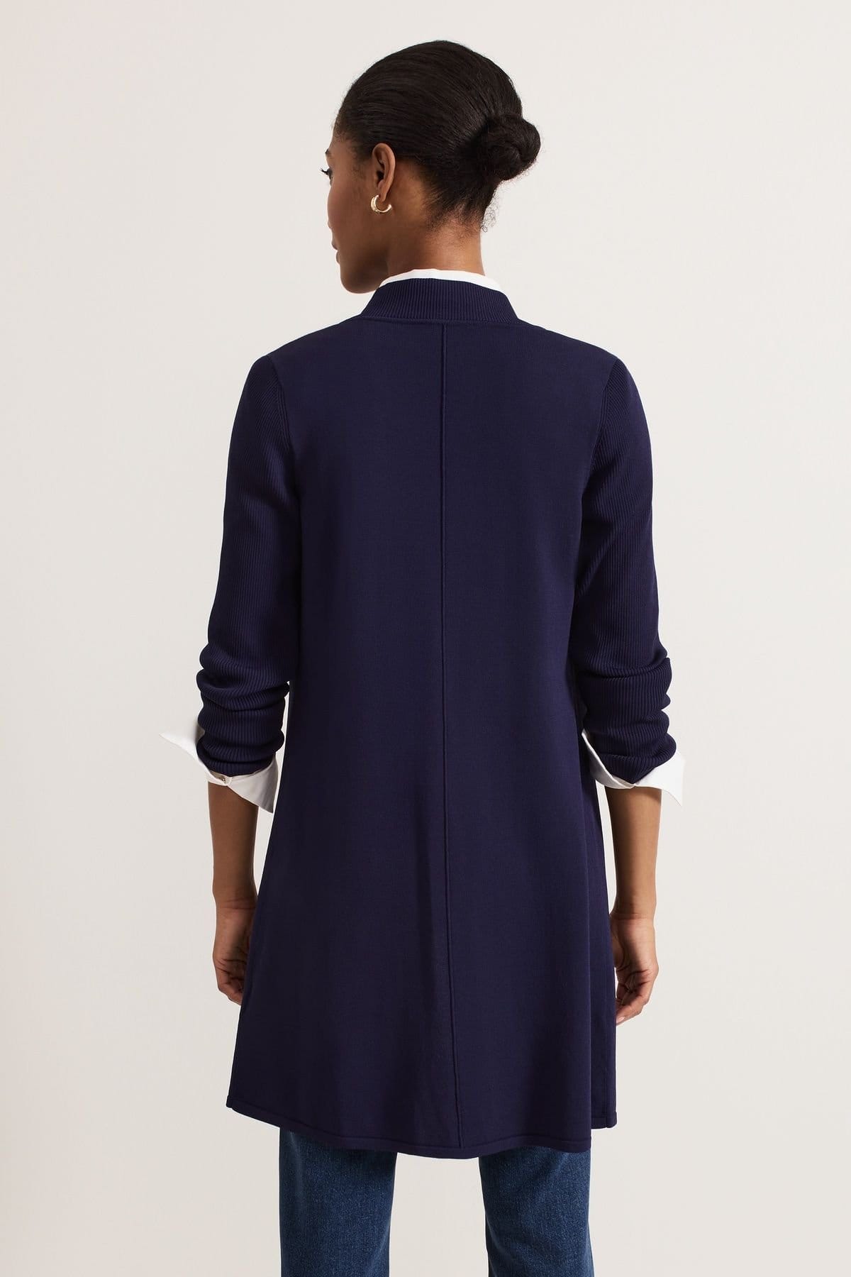 Phase Eight Phase Eight Women's Lauren Longline Cardigan in Dark Navy - 4