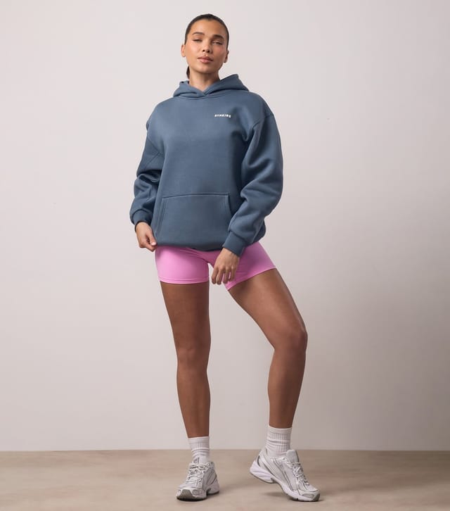 Gym King Women's Blue Challenge Your Limits Slogan Print Hoodie Gym King New Look - 2