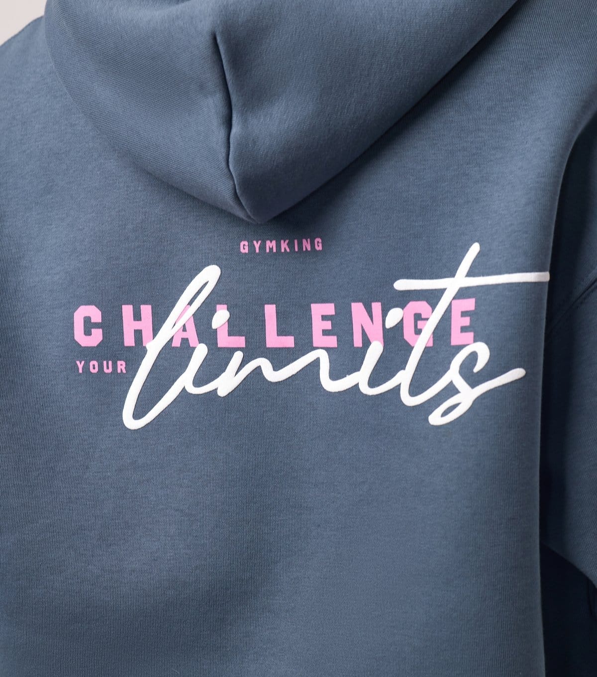 Gym King Women's Blue Challenge Your Limits Slogan Print Hoodie Gym King New Look - 4